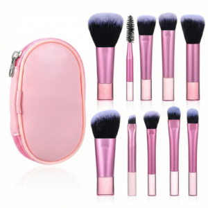 LA LUSH 10 Pcs Makeup Brush Set – Professional Cosmetic Brushes for Face & Eyes