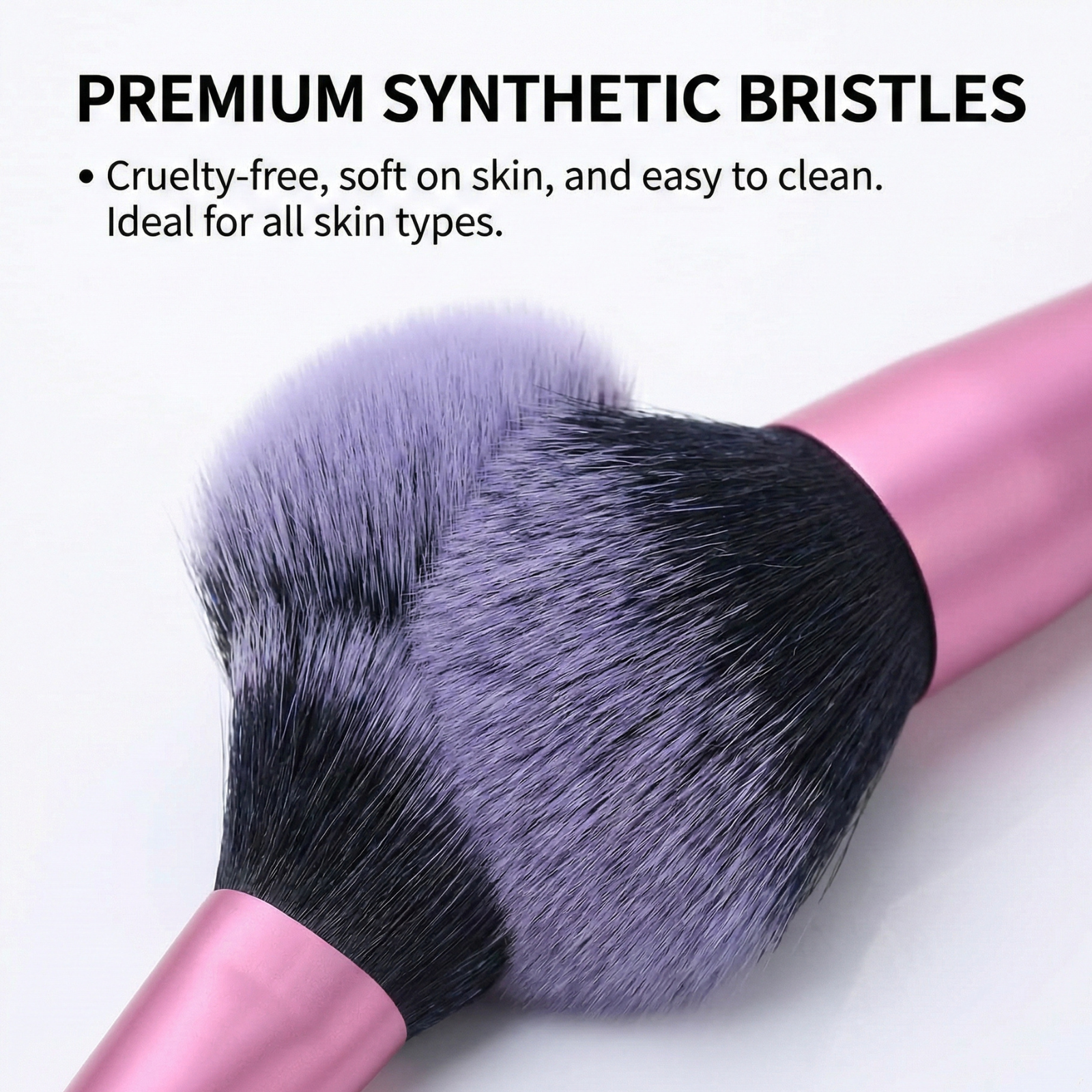 LA LUSH 10 Pcs Makeup Brush Set – Professional Cosmetic Brushes for Face & Eyes - Image 6