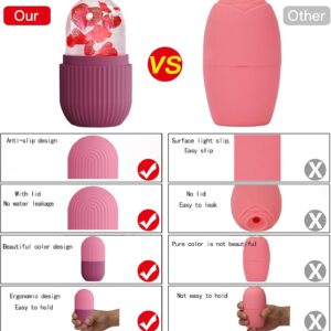 LA LUSH Ice Face Roller & Gua Sha Set – Facial Massage Skincare Tools