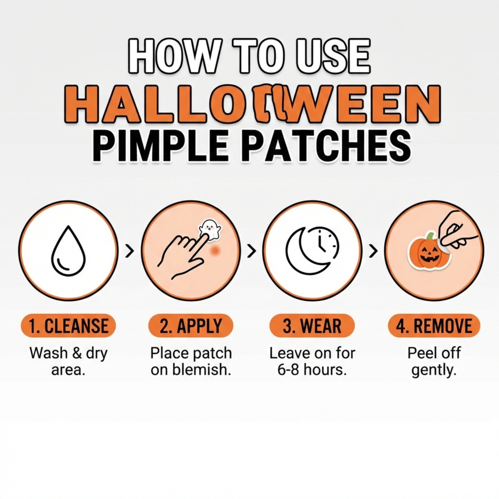 LA LUSH 400 Pcs Halloween Pimple Patches – Hydrocolloid Acne Stickers with Salicylic Acid & Tea Tree - Image 3