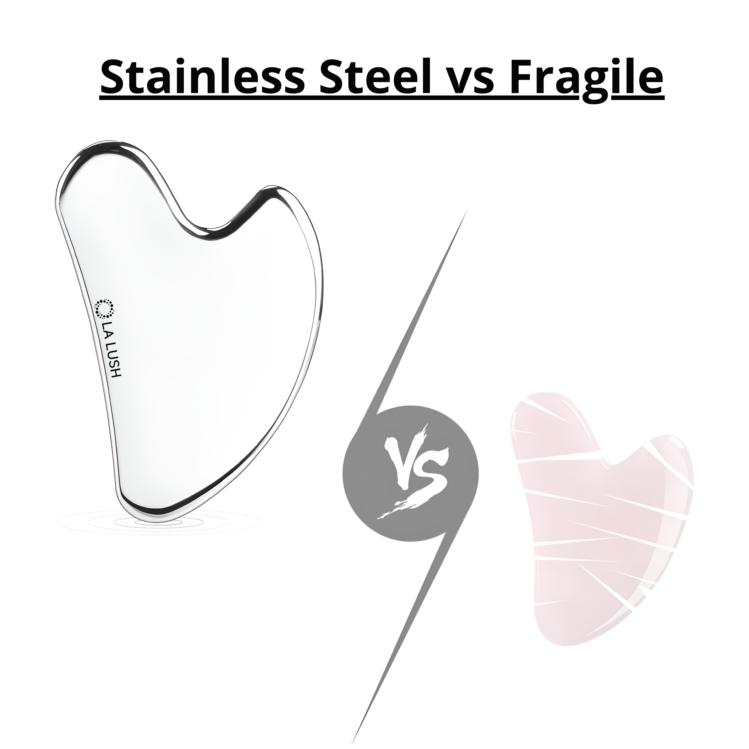 LA LUSH Ice Face Roller & Gua Sha Set – Facial Massage Skincare Tools - Image 3