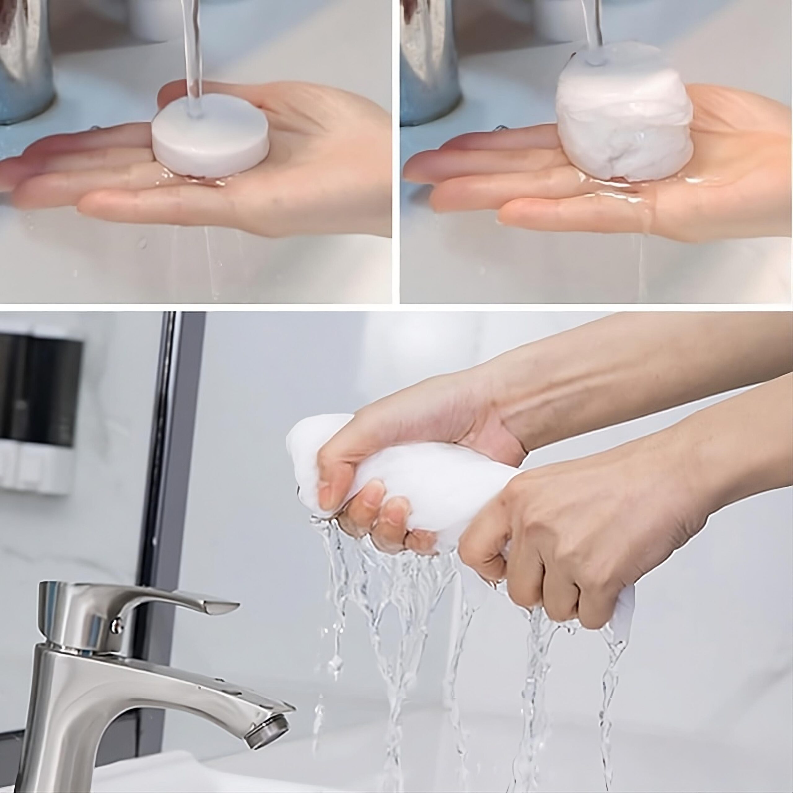 LA LUSH Pack of 28 Portable Compressed Disposable Towels for Face & Makeup Removal - Image 7