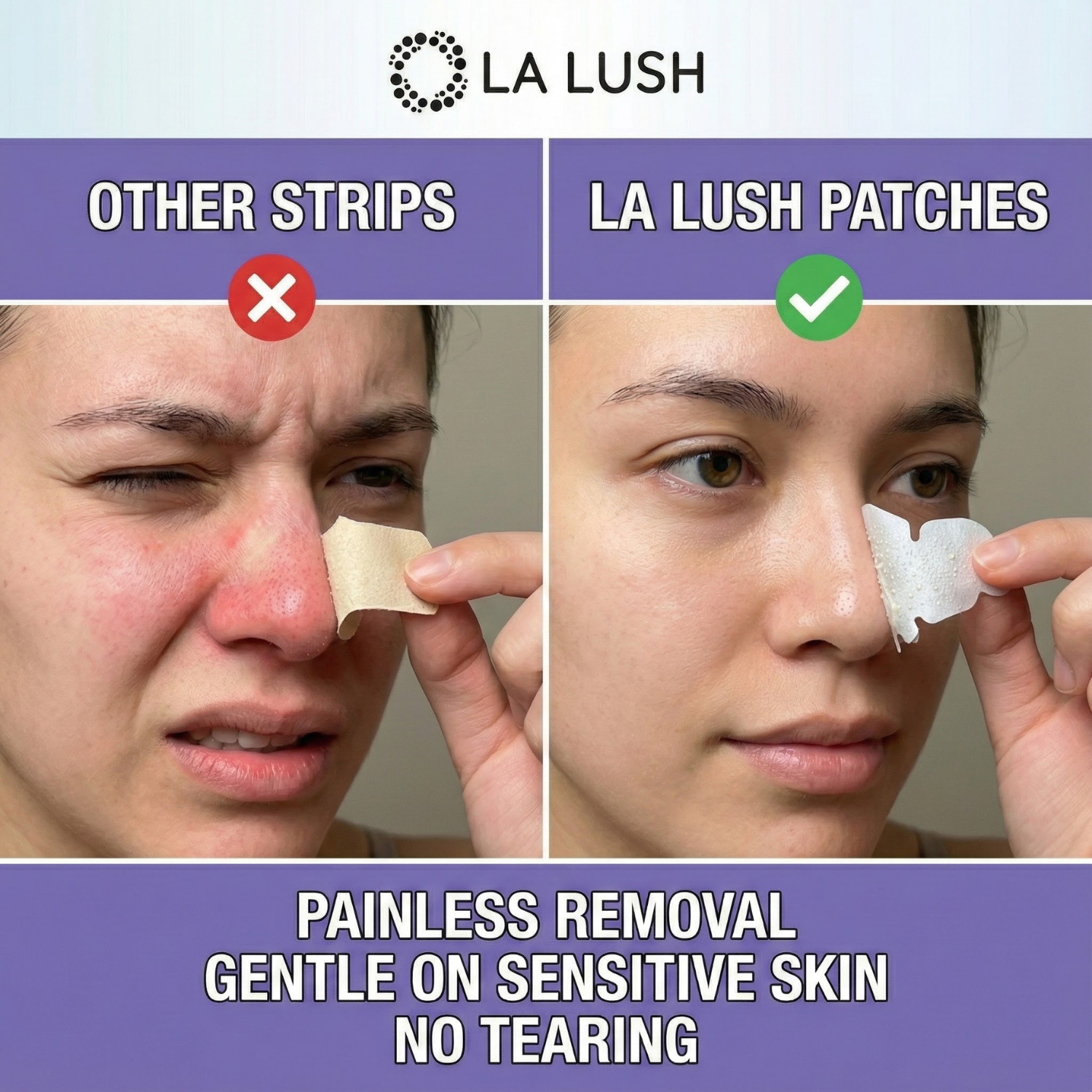 LA LUSH 30 Pcs Nose Strips – Blackhead Remover & Hydrocolloid Pore Patches - Image 4