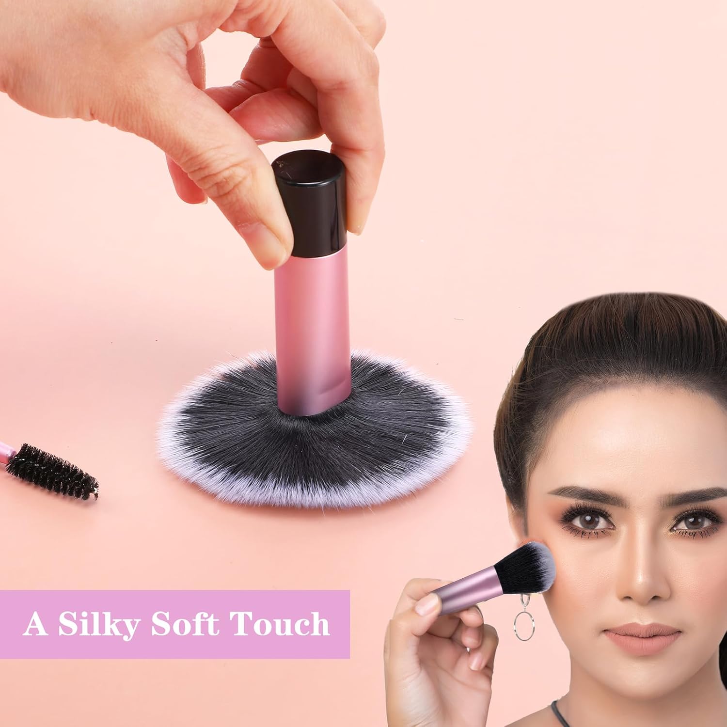 10 Pcs Mini Travel Makeup Brush Set with Case – Portable Makeup Brushes - Image 10