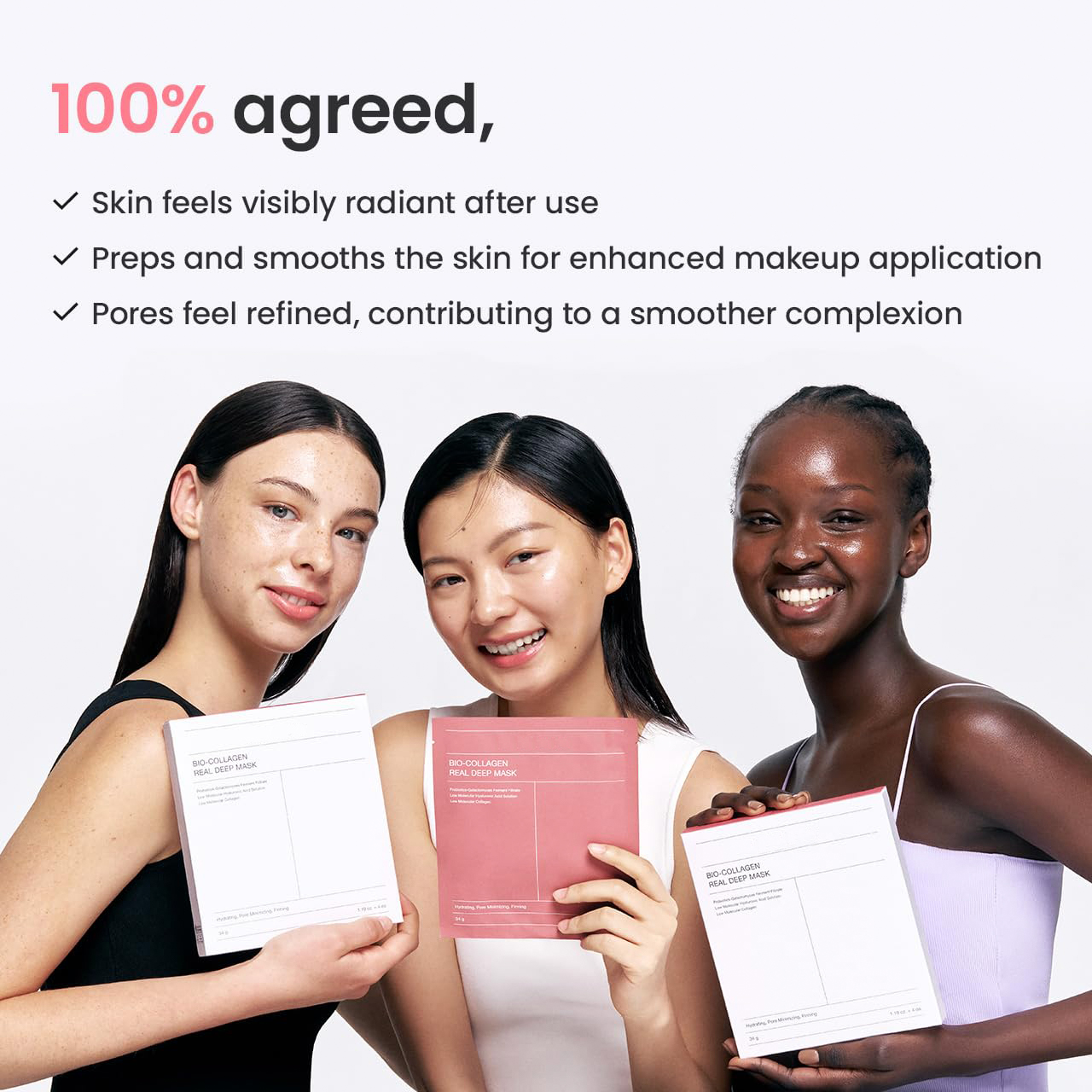 4 Pcs Bio-Collagen Real Deep Hydrogel Mask – Hydrating & Pore Minimizing - Image 8