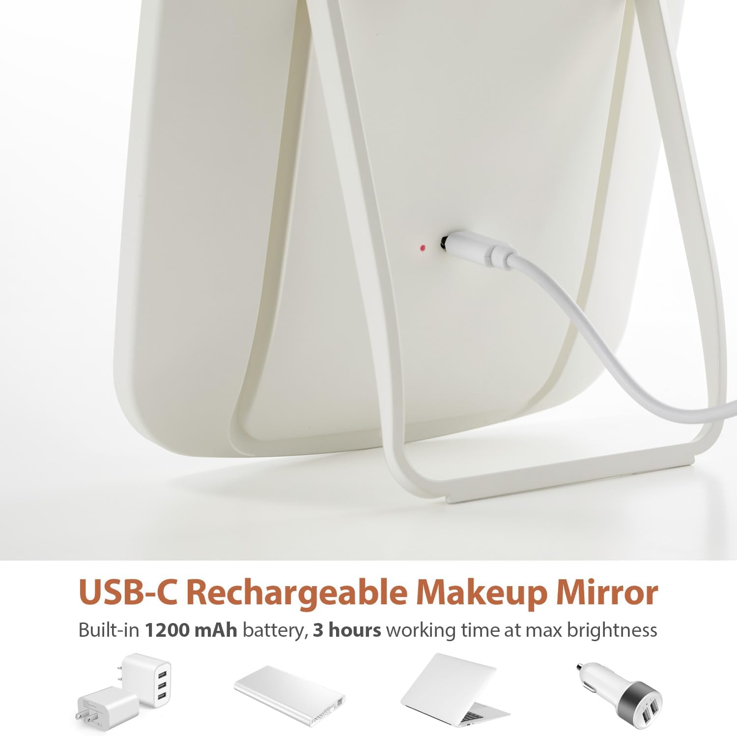 Lighted Makeup Mirror with 68 LED Lights – Touchscreen & USB Rechargeable - Image 7
