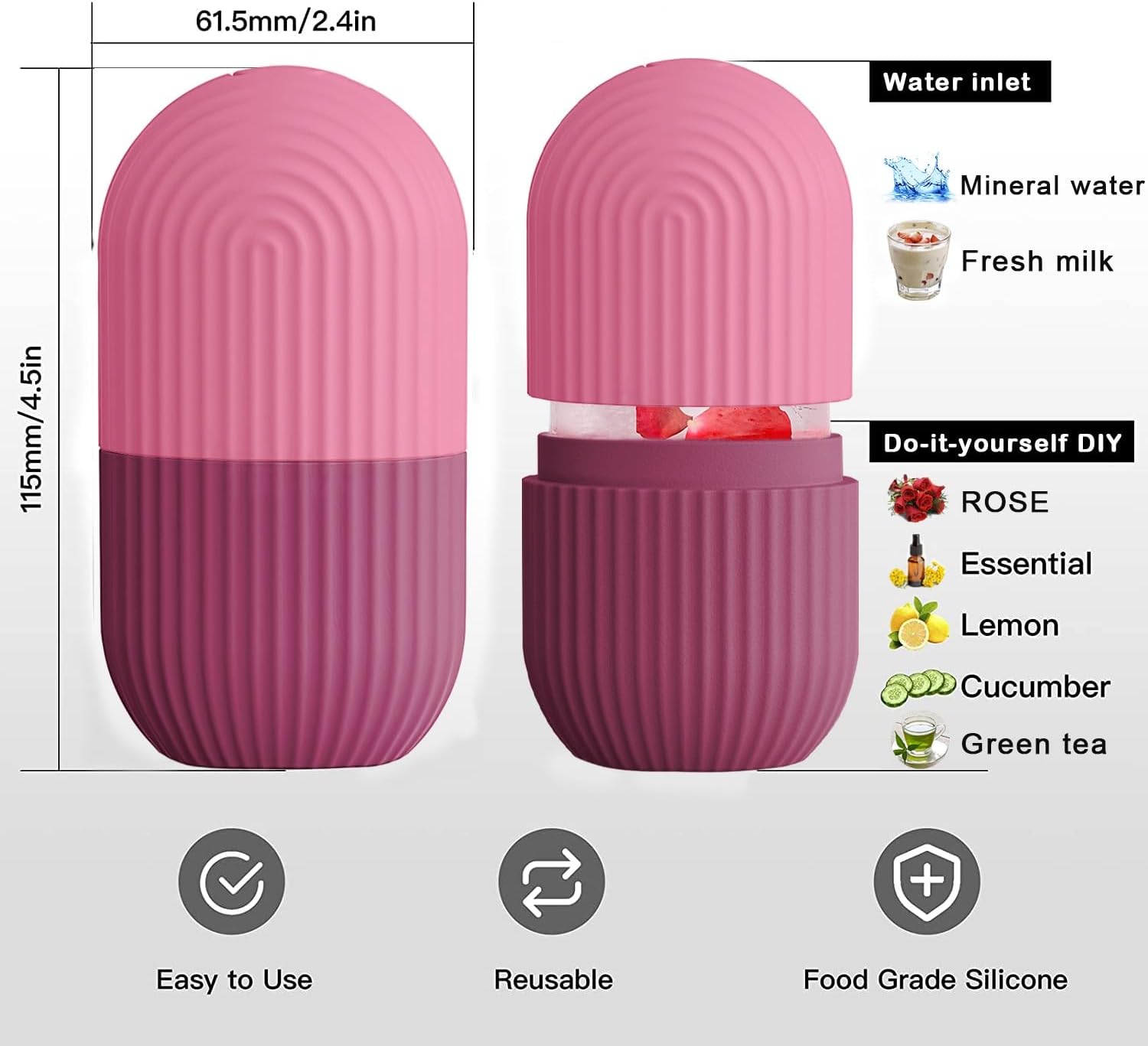 LA LUSH Ice Face Roller & Gua Sha Set – Facial Massage Skincare Tools - Image 7