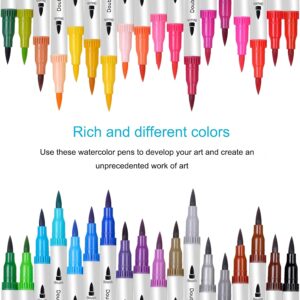 LA LUSH 36 Colors Dual Tip Brush Markers Set | Art & Calligraphy Pens