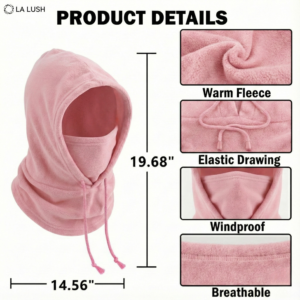LA LUSH 3-in-1 Balaclava Winter Mask – Windproof Hat & Scarf for Men & Women – Copy