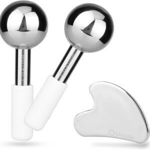 Ice Globes & Gua Sha Set – Steel Cryo Facial Massage Tools