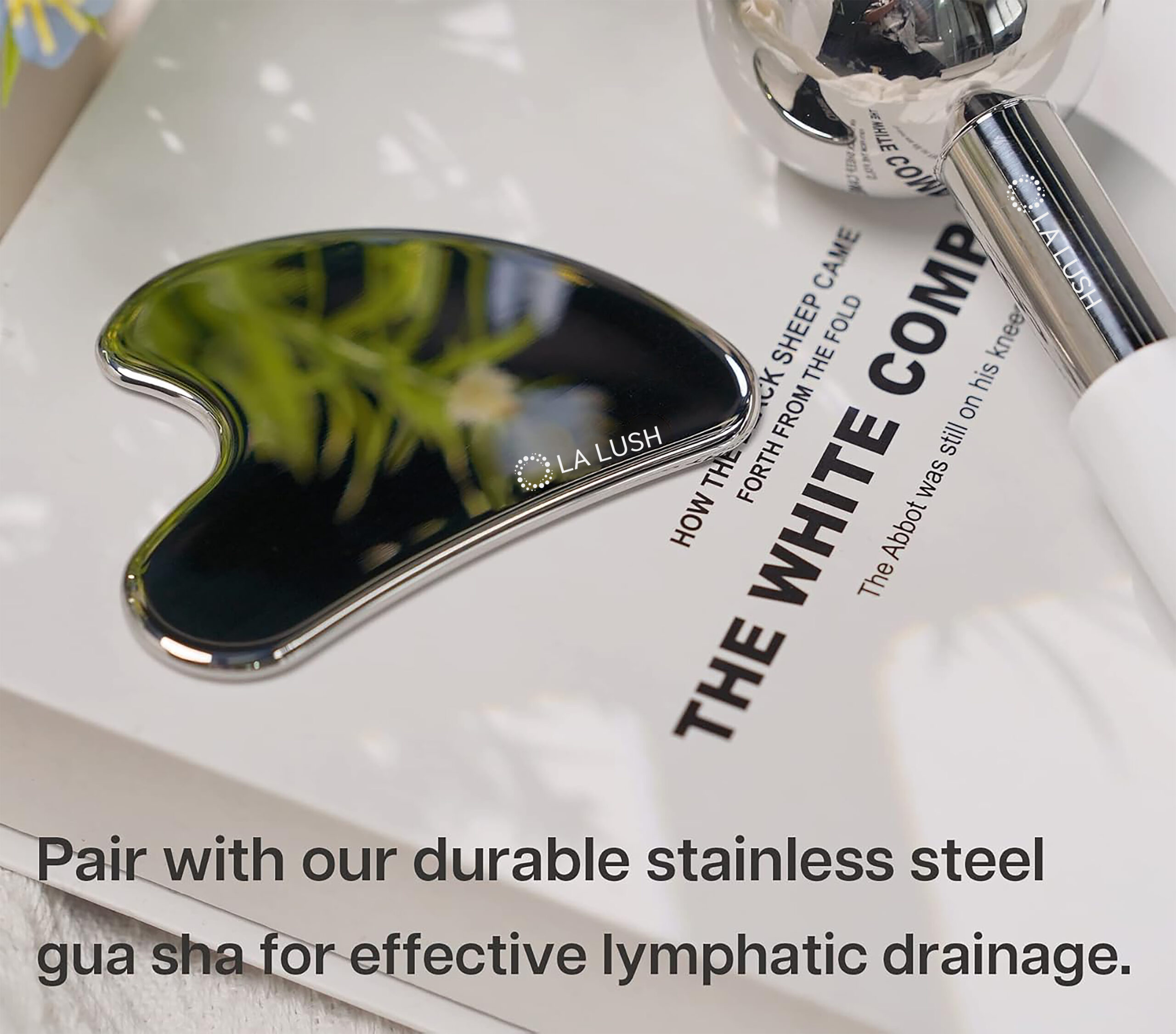 Ice Globes & Gua Sha Set – Steel Cryo Facial Massage Tools - Image 6